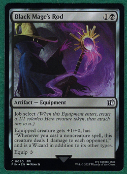 Black Mage's Rod (Foil) - Final Fantasy FIN #90 - Magic: The Gathering MTG Card - Image 2