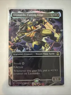 Leonardo, Cutting Edge (Borderless Foil) Teenage Mutant Ninja Turtles TMNT 211 - Image 1
