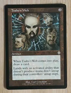 Magic: The Gathering Tsabo's Web Invasion Rare Artifact Colorless Card Regular - Image 1