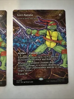2x Leo's Katana - Sword of Sinew and Steel (Borderless) Ninja Turtles TMNT PZA - Image 3