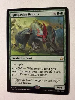 MTG - Rampaging Baloths - FDN 0645 - Foundations - Rare - Magic the Gathering - Image 1