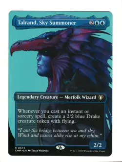 MTG Talrand, Sky Summoner Borderless Commander Masters Magic The Gathering TCG - Image 1
