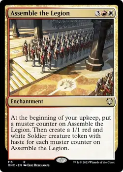 ASSEMBLE THE LEGION x4 mtg NM-M Commander Phyrexia 4 Rare - Image 1