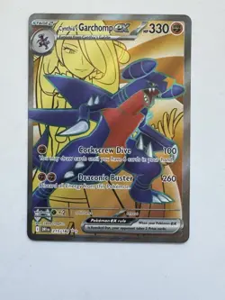 Pokemon TCG Cynthia’s Garchomp 215/182 Destined Rivals Illustration Rare NM - Image 1