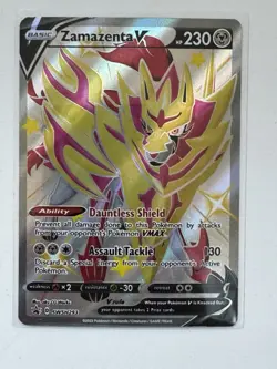 Pokemon TCG Zamazenta V SWSH293 Holo Black Star Promo NM - Image 1