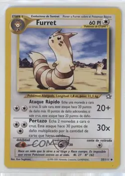 Furret Spanish Pokemon Neo Genesis #35 2000 - Image 1