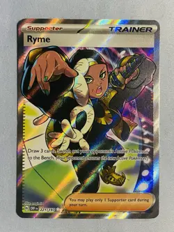 Ryme 221/197 Obsidian Flames Full Art Trainer Ultra Rare Pokemon TCG Card NM - Image 1