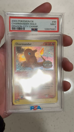 2003 Pokemon Charmander #98 Holo Ex Dragon City Champ PSA 9 - Swirl New Cert - Image 2