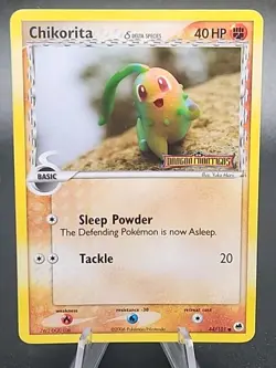 Chikorita Dragon Frontiers EX Series POKEMON Reverse Holo Foil Stamped 2006 #44 - Image 1