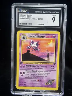 Sabrina’s Haunter #55 1st Edition Gym Challenge 2000 Pokemon CGC 9 👻 - Image 1