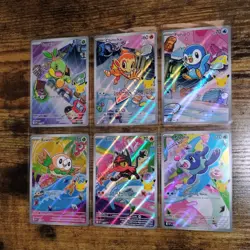 Pokemon First Partner Turtwig Chimchar Piplup Rowlet Litten Popplio Promo Set - Image 1