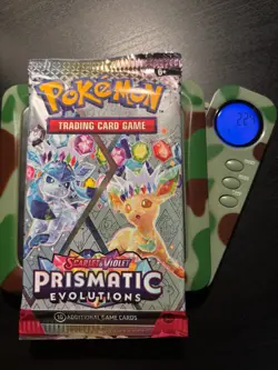 22.4g! HEAVY S&V Prismatic Evolutions Booster Pack Pokemon TCG -Glaceon Art - Image 1