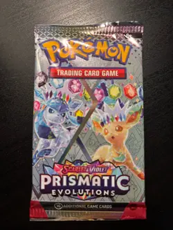 22.4g! HEAVY S&V Prismatic Evolutions Booster Pack Pokemon TCG -Glaceon Art - Image 2