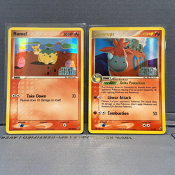 Camerupt (3/100) + Numel (59/100) Pokemon Crystal Guardians Stamped Bundle - LP - Image 1