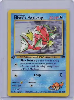 Misty's Magikarp 88/132 Common Gym Challenge Pokemon LP - Image 1