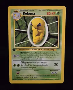 Pokemon TCG (German) - KAKUNA "KOKUNA" #33 - 1ST EDITION - BASE SET (1999) - NM - Image 1