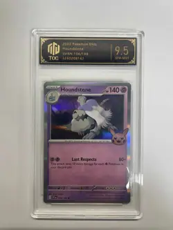 2023 Pokemon ENG Houndstone SV1EN 106/198 TOC Graded 9.5 Gem-Mint TCG VB16 - Image 1
