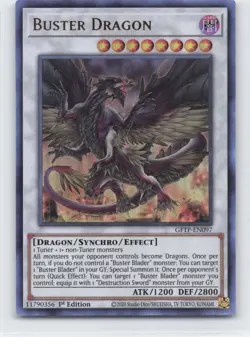 Buster Dragon GFTP-EN097 UR NM Ghosts from the Past 1st Ed Yugioh! - Image 1