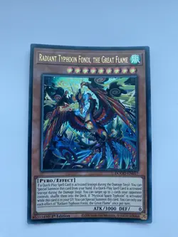 YuGiOh! Radiant Typhoon Fonix, the Great Flame DOOD-EN017 Ultra Rare 1st Edition - Image 1