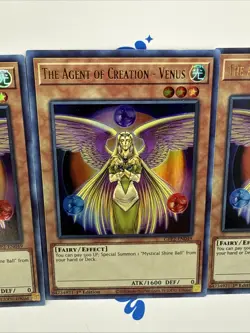 3X Yugioh The Agent of Creation - Venus GFP2-EN049 Ultra Rare 1st Edition NM - Image 2