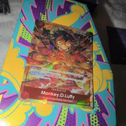 One Piece Monkey.D.Luffy OP01-024 Romance Dawn Super Rare Full Art Holo - Image 2