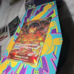 One Piece Monkey.D.Luffy OP01-024 Romance Dawn Super Rare Full Art Holo - Image 3