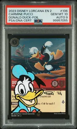 Lorcana Disney - Donald Duck - Artist Signed Sketch - PSA - Image 1