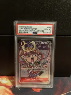 One Piece Tony Chopper Premium Card Collection 25th Anniversary ST01 #006 PSA 10 - Image 1