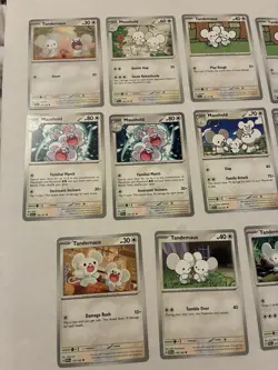 Lot Of 11 Tandemaus and Maushold Pokemon Cards - Image 2