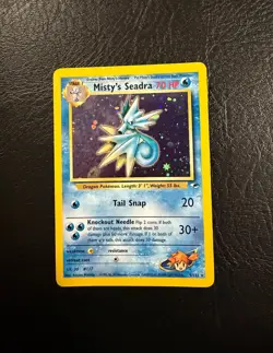 2000 Pokemon Gym Heroes #9 Misty's Seadra Holo Prerelease Promo Card - Image 2