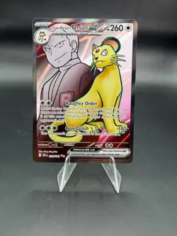 Team Rockets Persian EX 219/182 Destined Rivals Full Art Ultra Rare Card - Image 1