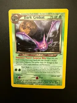 Dark Crobat 2/105 Neo Destiny Holo Rare WOTC Vintage Pokemon Card LP - Image 3