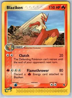 Blaziken Ruby and Sapphire 15/109 MP-HP Pokemon Card - Image 1