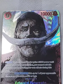 Edward Newgate One Piece Card Game Alt Art Kingdoms of Intrigue Foil OP02-004 NM - Image 2