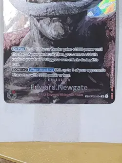 Edward Newgate One Piece Card Game Alt Art Kingdoms of Intrigue Foil OP02-004 NM - Image 3