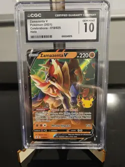 Zamazenta CGC 10 Pokemon Celebrations Pokemon Card 018/025 English Pokemon Card - Image 1