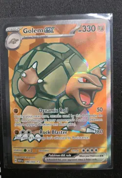 Golem ex 189/165 Scarlet & Violet 151 Illustration Rare NM Pokemon TCG Card - Image 1