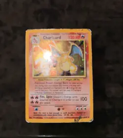 Pokemon Charizard Base Set Holo Rare 120 HP 004/102 English Trading Card - Image 2