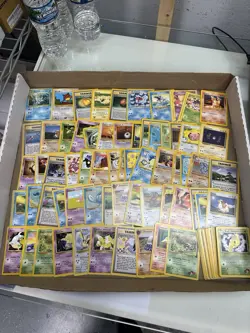 96 Vintage pokemon card collection LP-DMG, first editions, ereaders, etc - Image 1