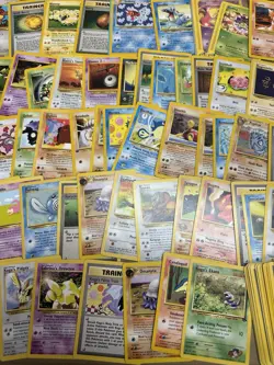 96 Vintage pokemon card collection LP-DMG, first editions, ereaders, etc - Image 3