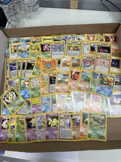 96 Vintage pokemon card collection LP-DMG, first editions, ereaders, etc - Image 5