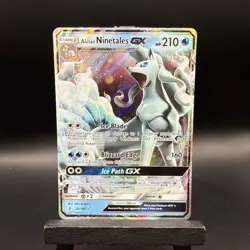 Pokemon Alolan Ninetales GX TCG Holo Card 22/145 Guardians Rising NM - Image 1