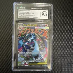 CGC 9.5 MINT+ Mega Charizard X ex MEP 023 UPC Black Star PROMO Pokemon Card - Image 1