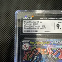 CGC 9.5 MINT+ Mega Charizard X ex MEP 023 UPC Black Star PROMO Pokemon Card - Image 3
