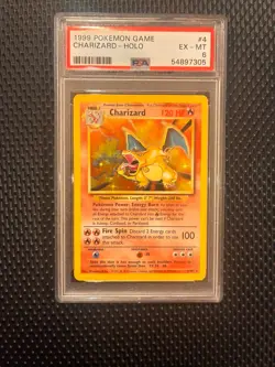 Charizard Holo Rare Base Set Card 4/102 English 1999 PSA 6 EX-MT #4 - Image 1
