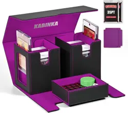 Deck Box for MTG with Commander Display, 3 in 1 Trading Card Storage Box Fit 200 - Image 1