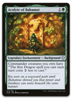 Acolyte of Bahamut #212 Baldur's Gate CLB Magic MTG - Image 1