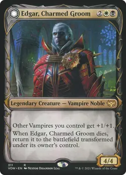 Edgar, Charmed Groom Showcase [VOW] #311 – MTG Innistrad Crimson Vow Legendary V - Image 1