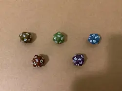 MTG Magic Fate Reforged FRF Spindown x5 Dice Spin Down Die 1 Each Color - Image 1