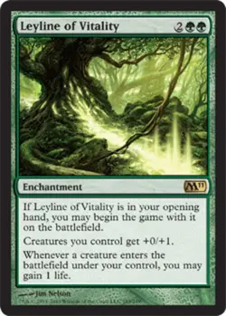 Leyline of Vitality Magic mtg Moderate Play, English Magic 2011 (M11) x1 - Image 1